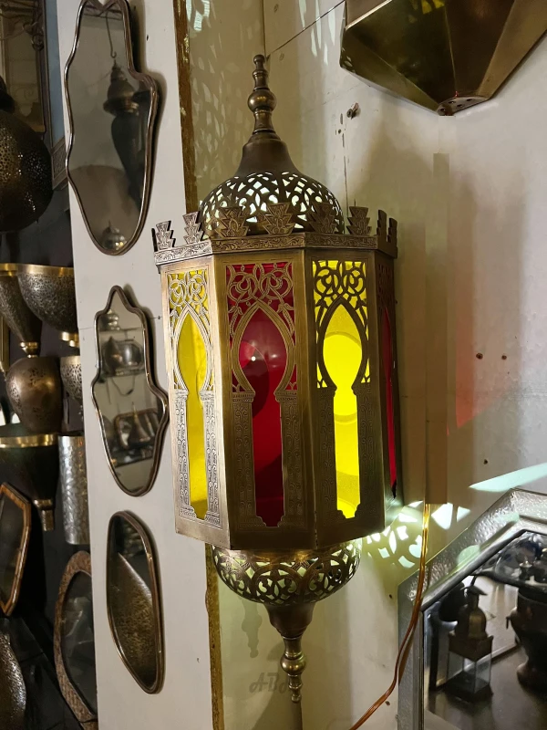 Exquisite Moroccan Brass Lamp - Versatile wall sconce,Ceiling Lighting - Perfect Decor Gift