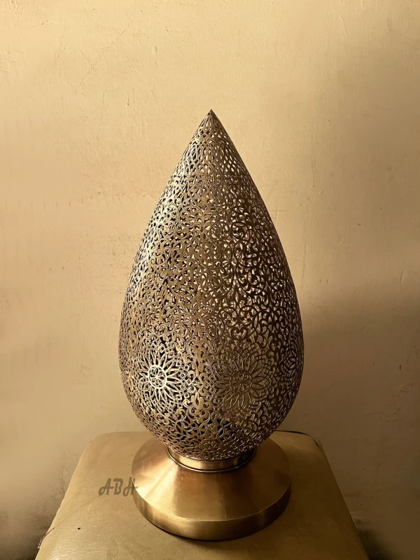 Exquisite Moroccan Brass Lamp - Versatile as Table, Desk, Floor, or Ceiling Lighting - Perfect Decor Gift