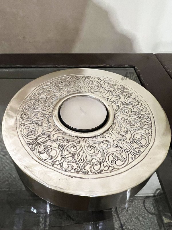 Elegant Moroccan Brass Candle Holders